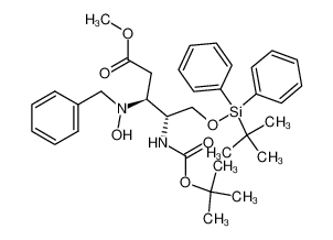 methyl (3S,4R)-3-(N-benzylhydroxyamino)-4-(tert-butoxycarbonylamino)-5-hydroxy-5-(tert-butyldiphenylsiloxy)pentanoate_298198-08-0