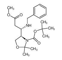 (R)-4-((S)-1-Benzylamino-2-methoxycarbonyl-ethyl)-2,2-dimethyl-oxazolidine-3-carboxylic acid tert-butyl ester_298198-10-4