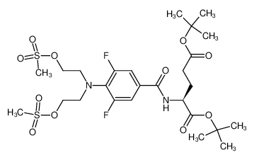 (S)-2-{4-[Bis-(2-methanesulfonyloxy-ethyl)-amino]-3,5-difluoro-benzoylamino}-pentanedioic acid di-tert-butyl ester_298211-19-5