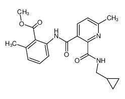 N-cyclopropylmethyl-3-[(3-methyl-2-methoxycarbonyl)phenyl]aminocarbonyl-6-methylpyridine-2-carboxamide_298221-16-6