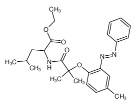 ethyl (2-methyl-2-(4-methyl-2-(phenyldiazenyl)phenoxy)propanoyl)leucinate_29851-48-7