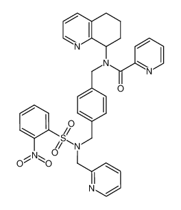 N-(4-(((2-nitro-N-(pyridin-2-ylmethyl)phenyl)sulfonamido)methyl)benzyl)-N-(5,6,7,8-tetrahydroquinolin-8-yl)picolinamide_298680-87-2