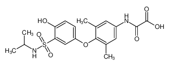 2-((4-(4-hydroxy-3-(N-isopropylsulfamoyl)phenoxy)-3,5-dimethylphenyl)amino)-2-oxoacetic acid_298694-89-0