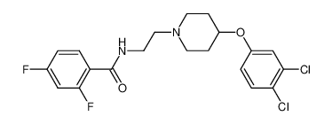 N-{2-[4-(3,4-Dichlorophenoxy)-1-piperidinyl]ethyl}-2,4-difluorobenzamide_298696-87-4