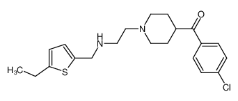 (4-Chlorophenyl)[1-(2-{[(5-ethyl-thien-2-yl)methyl]amino}ethyl)-4-piperidinyl]methanone_298697-79-7