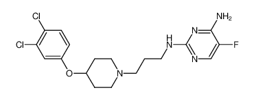 N~2~-{3-[4-(3,4-Dichlorophenoxy)-1-piperidinyl]propyl}-5-fluoro-2,4-pyrimidinediamine_298698-58-5