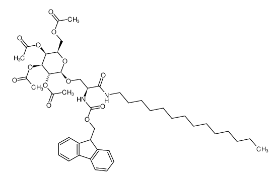 3-O-(2,3,4,6-tetra-O-acetyl-β-D-galactopyranosyl)-Nα-9-(fluorenylmethoxycarbonyl)-L-serine tetradecanamide_298712-46-6