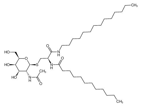 N-dodecanoyl-3-S-(2-acetamido-2-deoxy-β-D-galactopyranosyl)-L-cysteine tetradecylamide_298712-96-6