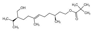 2,2-dimethyl propionic acid (3S,10S,6E)-10-hydroxymethyl-3,7,11-trimethyl-dodec-6-enyl ester_298713-10-7