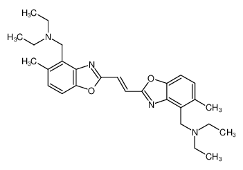{2-[(E)-2-(4-Diethylaminomethyl-5-methyl-benzooxazol-2-yl)-vinyl]-5-methyl-benzooxazol-4-ylmethyl}-diethyl-amine_2988-15-0