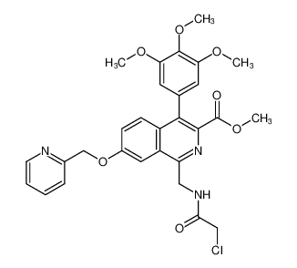 3-Isoquinolinecarboxylic acid,1-[[(chloroacetyl)amino]methyl]-7-(2-pyridinylmethoxy)-4-(3,4,5-trimethoxyphenyl)-, methyl ester_299169-90-7