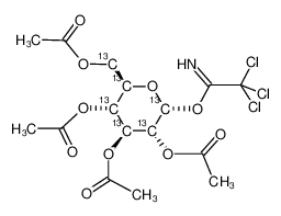 [glucose-U-(13)C]-2,3,4,6-tetra-O-acetyl-α-D-glucopyranosyl trichloroacetimidate_299172-54-6