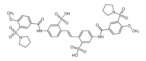 2,2'-[(E)-1,2-ethenediyl]bis[5-[[4-methoxy-3-(1-pyrrolidinylsulfonyl)benzoyl]amino]benzenesulfonic acid]_299180-97-5