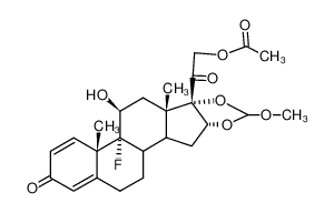 9α-Fluor-11β-hydroxy-16α,17α-(methoxy-methylendioxy)-21-acetoxy-pregnadien-(1.4)-dion-(3.20)_2992-66-7