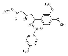 (RS,3R,5S)-(-)-methyl 3-hydroxy-5-N-(p-toluenesulfinyl)amino-5-(3,4-dimethoxyphenyl)pentanoate_299209-95-3