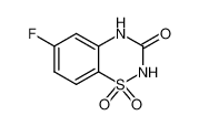 6-fluoro-1,1-dioxo-1,4-dihydro-2H-1λ6-benzo[1,2,4]thiadiazin-3-one_2994-70-9