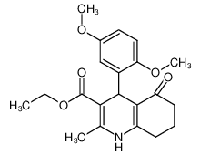 ethyl 4-(2,5-dimethoxyphenyl)-2-methyl-5-oxo-1,4,5,6,7,8-hexahydroquinoline-3-carboxylate_299407-28-6