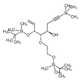 (4R,5S,6R)-6-(tert-Butyl-dimethyl-silanyloxy)-5-[2-(tert-butyl-dimethyl-silanyloxy)-ethoxy]-1-trimethylsilanyl-oct-7-en-1-yn-4-ol_299410-88-1