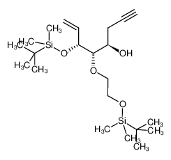 (4R,5S,6R)-6-(tert-Butyl-dimethyl-silanyloxy)-5-[2-(tert-butyl-dimethyl-silanyloxy)-ethoxy]-oct-7-en-1-yn-4-ol_299410-89-2