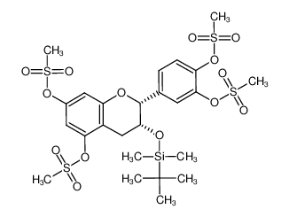 3-O-(tert-butyldimethylsilyl)-5,7,3',4'-tetra-O-(methanesulfonyl)epicatechin_299412-42-3