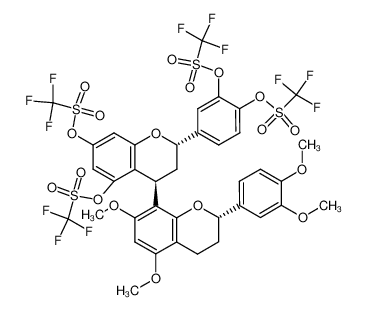 (2S)-5,7,3',4'-tetrakis[(trifluoromethanesulfonyl)oxy]flavan-4β,8-[(2S)-5,7,3',4'-tetramethoxyflavan]_299412-46-7