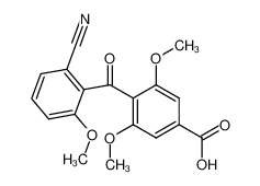 4-(2-cyano-6-methoxybenzoyl)-3,5-dimethoxybenzoic acid_299436-72-9