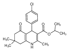methylethyl 4-(4-chlorophenyl)-2,7,7-trimethyl-5-oxo-1,4,6,7,8-pentahydroquinoline-3-carboxylate_299449-71-1