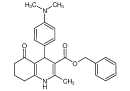 phenylmethyl 4-[4-(dimethylamino)phenyl]-2-methyl 5-oxo-1,4,6,7,8-pentahydroquinoline-3-carboxylate_299453-89-7
