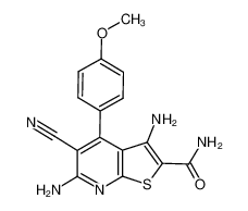3,6-diamino-5-cyano-4-(4-methoxyphenyl)thieno[2,3-b]pyridine-2-carboxamide_299464-98-5