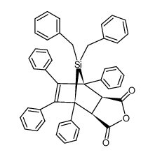 7,7-dibenzyl-1,4,5,6-tetraphenyl-7-sila-bicyclo[2.2.1]hept-5-ene-2endo,3endo-dicarboxylic acid anhydride_29947-74-8