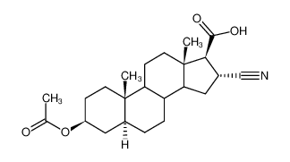 (3S,5S,10S,13S,16R,17S)-3-Acetoxy-16-cyano-10,13-dimethyl-hexadecahydro-cyclopenta[a]phenanthrene-17-carboxylic acid_29950-97-8