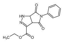 ethyl 4,6-dioxo-5-phenyl-3a,6a-dihydro-1H-pyrrolo[3,4-c]pyrazole-3-carboxylate_2997-63-9