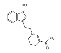 1-[1-(2-benzo[b]thiophen-3-yl-ethyl)-1,4,5,6-tetrahydro-pyridin-3-yl]-ethanone; hydrochloride_29970-77-2