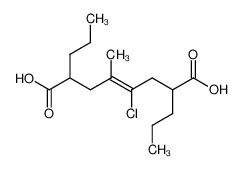 (E)-4-Chloro-5-methyl-2,7-dipropyl-oct-4-enedioic acid_29971-02-6