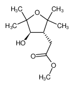 ((3R,4R)-4-Hydroxy-2,2,5,5-tetramethyl-tetrahydro-furan-3-yl)-acetic acid methyl ester_29972-27-8