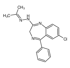 7-chloro-5-phenyl-1,3-dihydro-benzo[e][1,4]diazepin-2-one isopropylidenehydrazone_29975-14-2