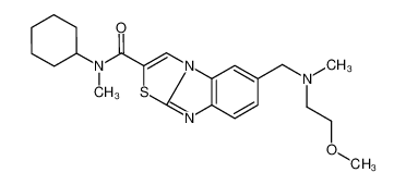 N-Cyclohexyl-6-{[(2-methoxyethyl)(methyl)amino]methyl}-N-methyl[1 ,3]thiazolo[3,2-a]benzimidazole-2-carboxamide_299900-83-7