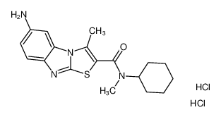 6-amino-N-cyclohexyl-N,3-dimethylbenzo[4,5]imidazo[2,1-b]thiazole-2-carboxamide dihydrochloride_299901-50-1