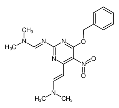 4-benzyloxy-2-[(di-N,N-methylamino)methylene]amino-6-[2-(N,N-dimethylamino)vinyl]-5-nitropyrimidine_299916-95-3