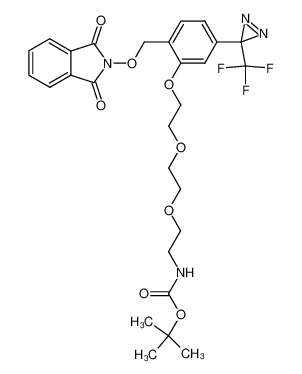 2-[2-[2-(2-tert-butoxycarbonylaminoethoxy)ethoxy]ethoxy]-4-[3-(trifluoromethyl)-3H-diazirine-3-yl]benzyloxyphthalimide_299931-16-1