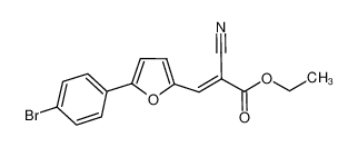 2-Propenoic acid, 3-[5-(4-bromophenyl)-2-furanyl]-2-cyano-, ethyl ester (en)_299953-97-2