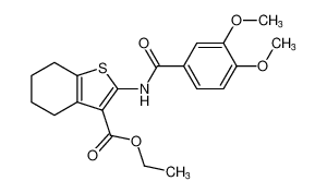 ethyl 2-(3,4-dimethoxybenzamido)-4,5,6,7-tetrahydrobenzo[b]thiophene-3-carboxylate_299955-47-8