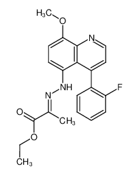 ethyl 2-[N-[8-methoxy-4-(2'-fluorophenyl)quinolin-5-yl]hydrazono]propionate_299966-28-2