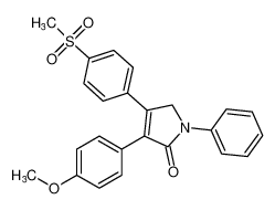 3-(4-methoxyphenyl)-4-(4-(methylsulfonyl)phenyl)-1-phenyl-1,5-dihydro-2H-pyrrol-2-one_299967-10-5