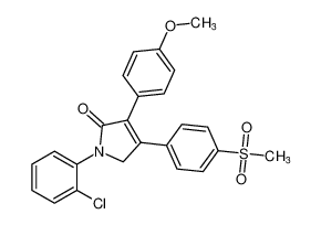 1-(2-chlorophenyl)-3-(4-methoxyphenyl)-4-(4-(methylsulfonyl)phenyl)-1,5-dihydro-2H-pyrrol-2-one_299967-13-8
