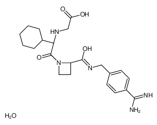 2-[[(1R)-2-[(2S)-2-[(4-carbamimidoylphenyl)methylcarbamoyl]azetidin-1-yl]-1-cyclohexyl-2-oxoethyl]amino]acetic acid,hydrate_318245-80-6