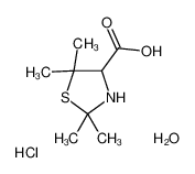 2,2,5,5-tetramethyl-1,3-thiazolidine-4-carboxylic acid,hydrate,hydrochloride_33078-43-2