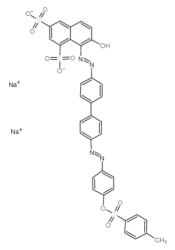disodium,(8Z)-8-[[4-[4-[[4-(4-methylphenyl)sulfonyloxyphenyl]diazenyl]phenyl]phenyl]hydrazinylidene]-7-oxonaphthalene-1,3-disulfonate_3567-65-5