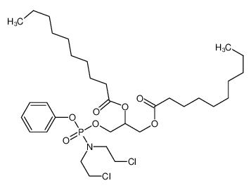 [3-[bis(2-chloroethyl)amino-phenoxyphosphoryl]oxy-2-decanoyloxypropyl] decanoate_35717-45-4