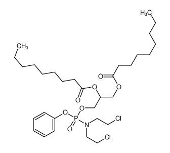 [3-[bis(2-chloroethyl)amino-phenoxyphosphoryl]oxy-2-nonanoyloxypropyl] nonanoate_35717-46-5